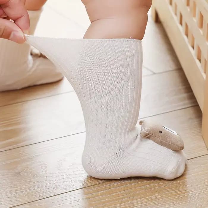 Chaussettes antidérapantes en coton pour bébé