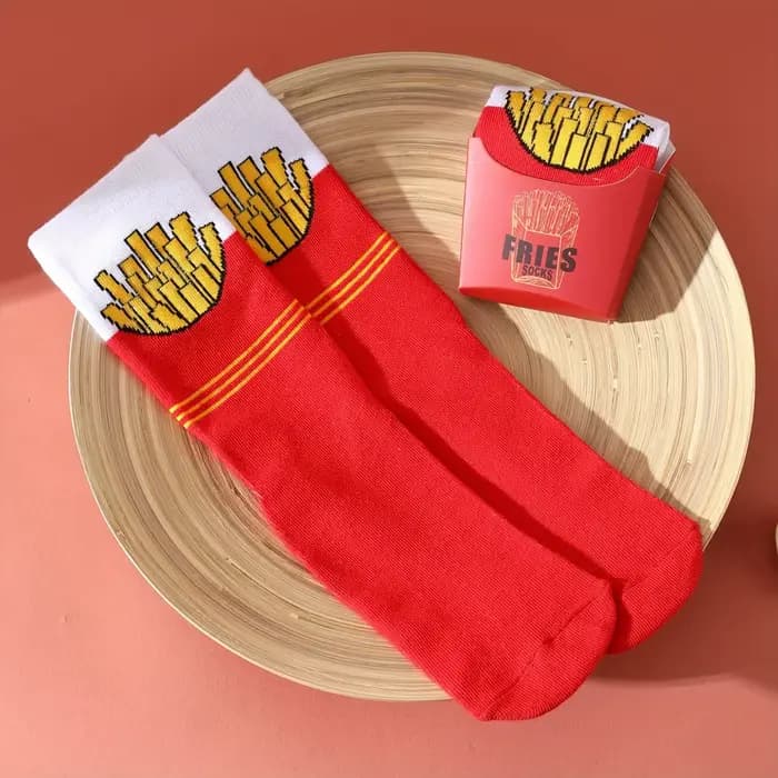 Une paire de chaussettes françaises rouges pour hommes pour quatre saisons