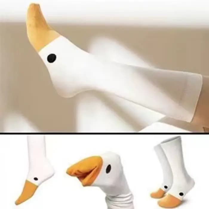 Femmes chaussettes coton mignon Kawaii dessin animé canard imprimé Style japonais Calcetines Mujer Hip Hop drôle blanc Harajuku filles cadeau Sox