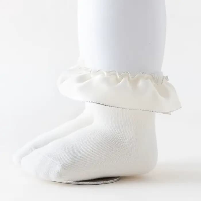 Chaussettes en dentelle avec nœud pour bébé