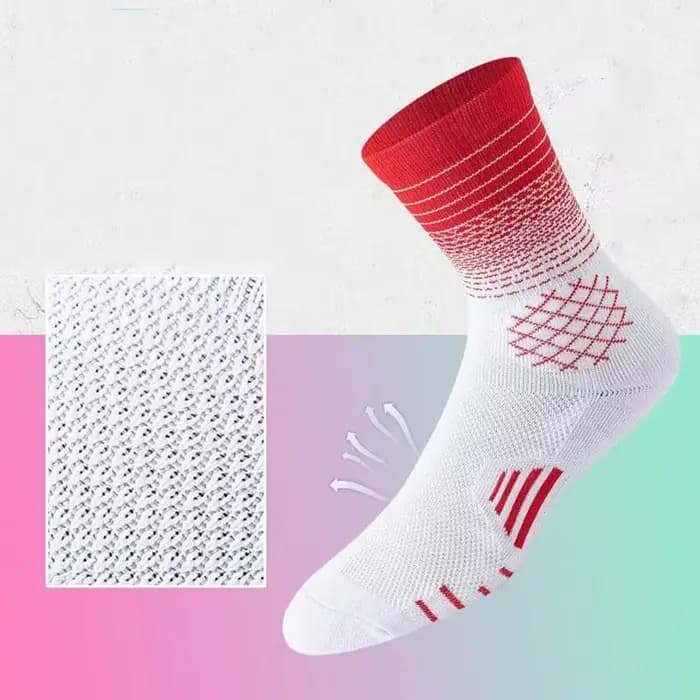 Chaussettes de Sport antidérapantes à séchage rapide, à la mode, pour basket-ball, Football, dégradé de couleur, bas de serviette, bas moyens pour hommes/femmes