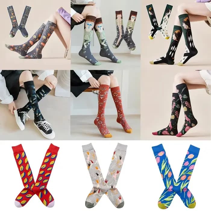 Chaussettes mi-cuisse et genou pour femmes