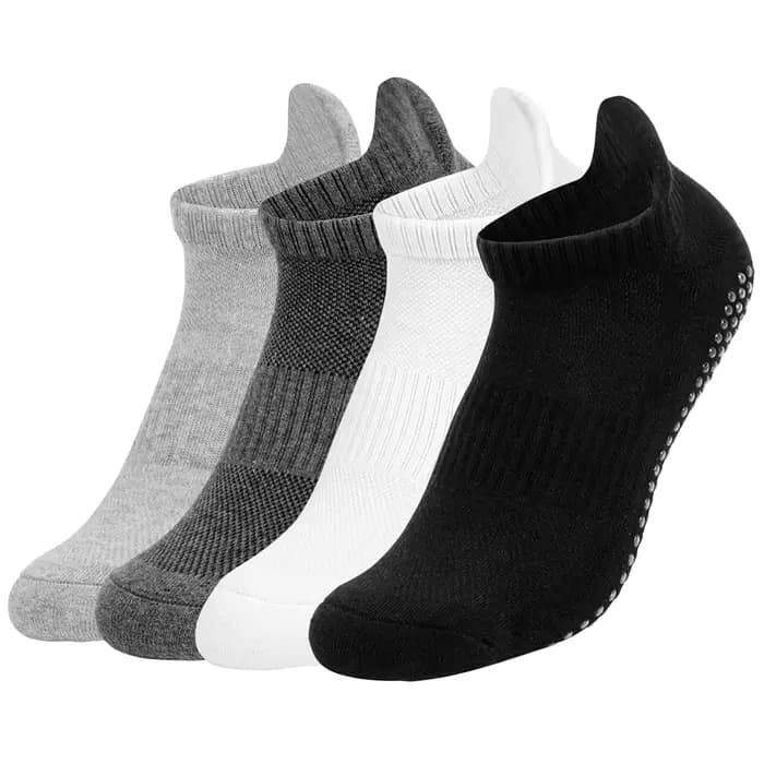 3 paires de chaussettes antidérapantes élastiques, en coton, respirantes, de Sport, pour hommes et femmes, Trampoline, éducation précoce, Yoga, course à pied, grande taille EU35-50