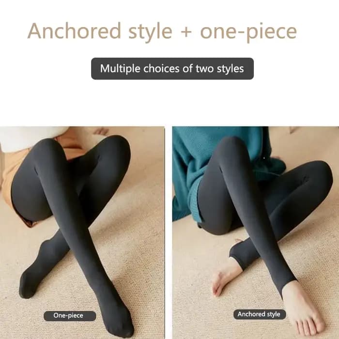 Collants thermiques doublés polaire pour femme