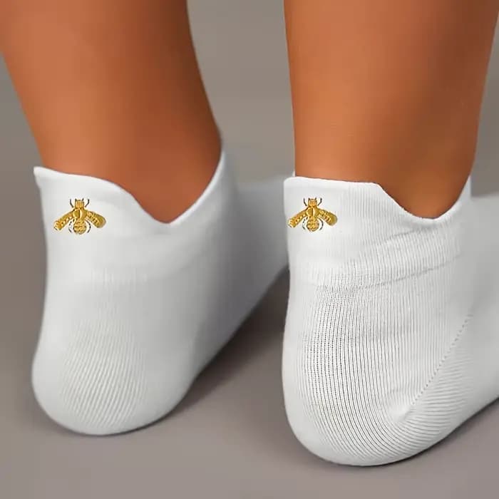 5 paires de chaussettes blanches pour femmes
