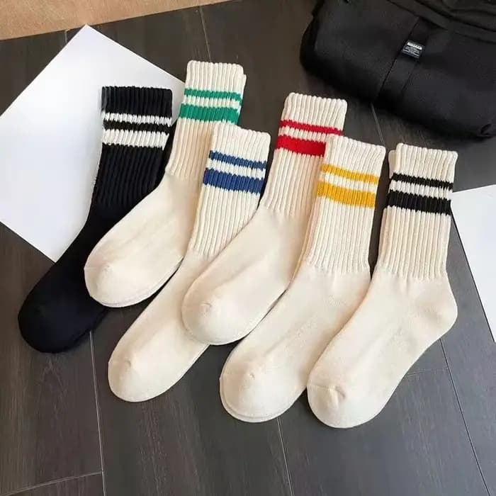 6 paires de chaussettes mi-hautes pour hommes en fil épais