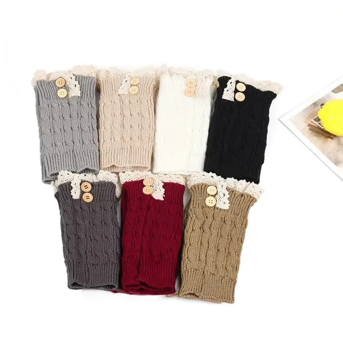 Jambières pour femmes cheville hiver chaud Stretch tricoté Slouch thermique dames épais laine poignets bottes chaussettes femme guêtre Lolita Y2k