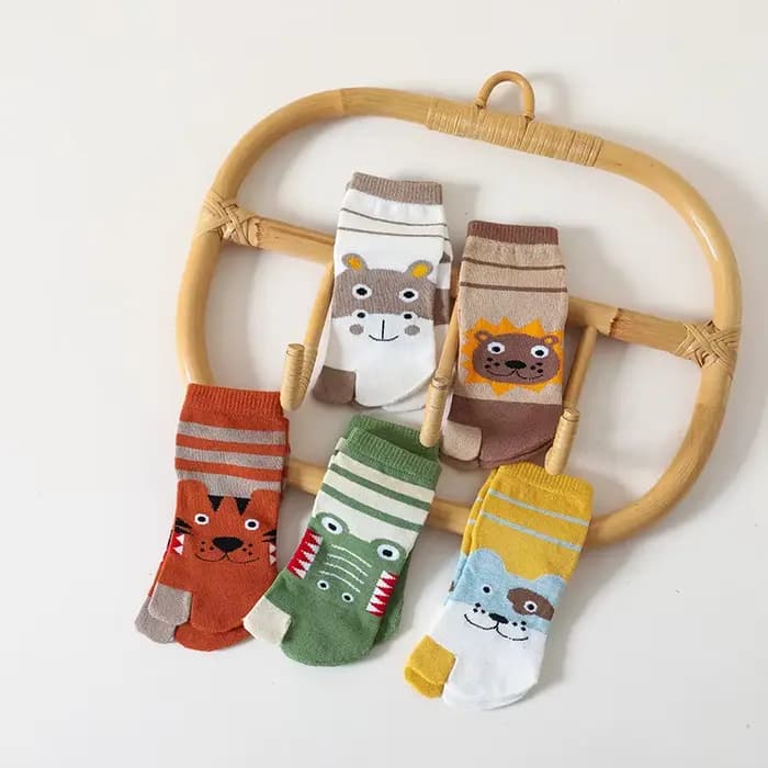 Chaussettes de sport en coton à deux doigts pour enfants