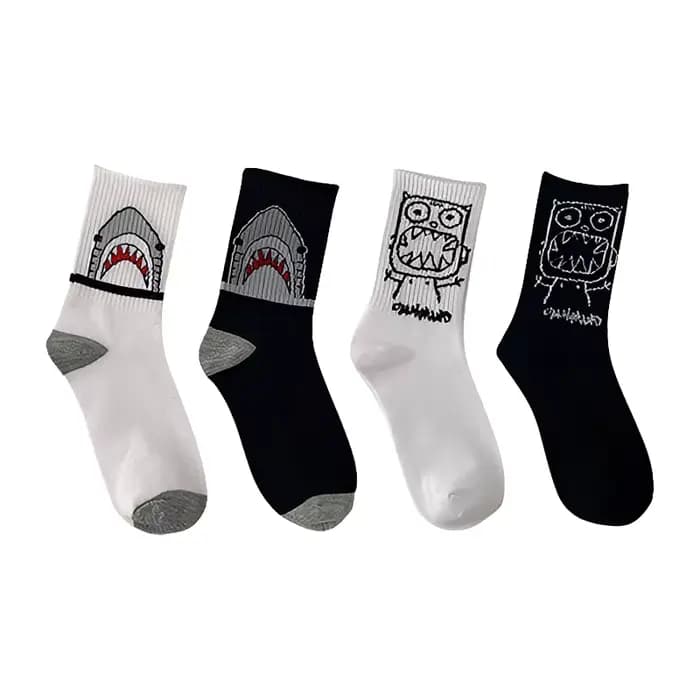 Chaussettes style Harajuku de haute qualité pour hommes et femmes