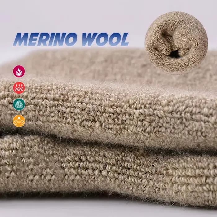 1 paire de chaussettes thermiques en laine mérinos, garde au chaud, douces, pour Ski, randonnée, Sport en plein air, Snowboard, épaisses, pour hommes et femmes, hiver