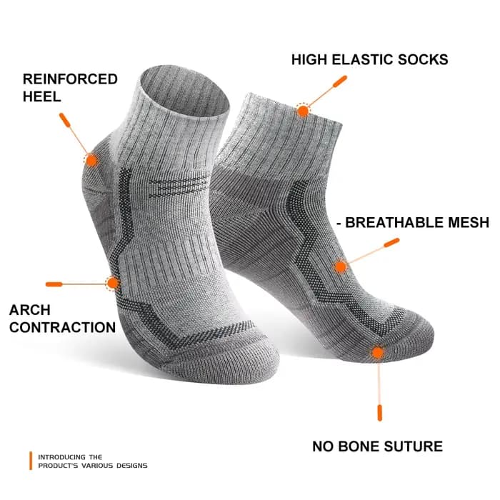 WRELS Chaussettes en laine mérinos unisexes