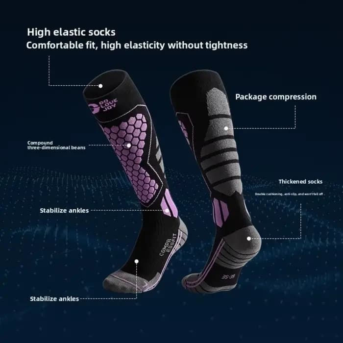 WRELS 1/2/3 paires de chaussettes de ski