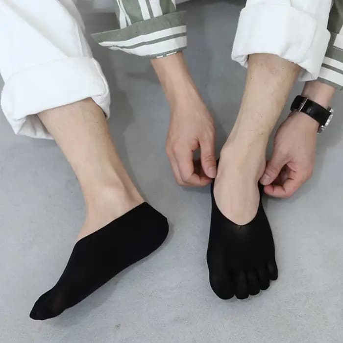 Chaussettes élastiques transparentes pour hommes
