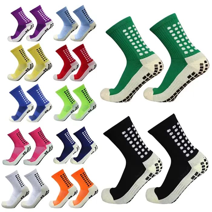 Chaussettes de football antidérapantes en silicone pour hommes et femmes