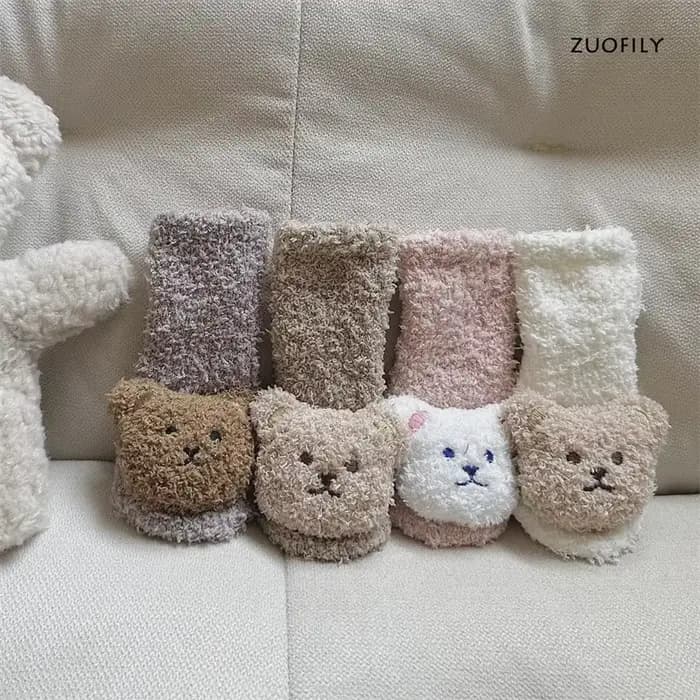 Chaussettes douces et épaisses pour nouveau-né garçon et fille