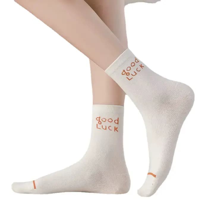 Chaussettes à tube torsadé jaune pour femmes