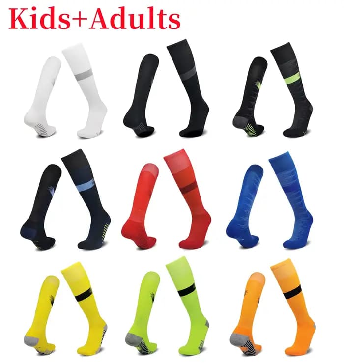 Chaussettes de football en coton pour enfants et adultes
