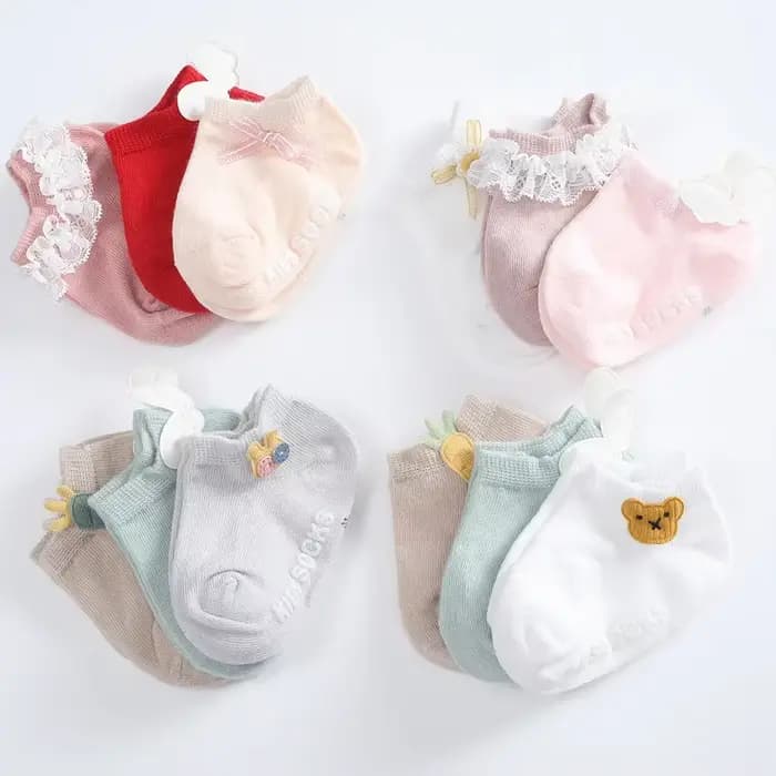 3 paires de chaussettes basses pour bébé