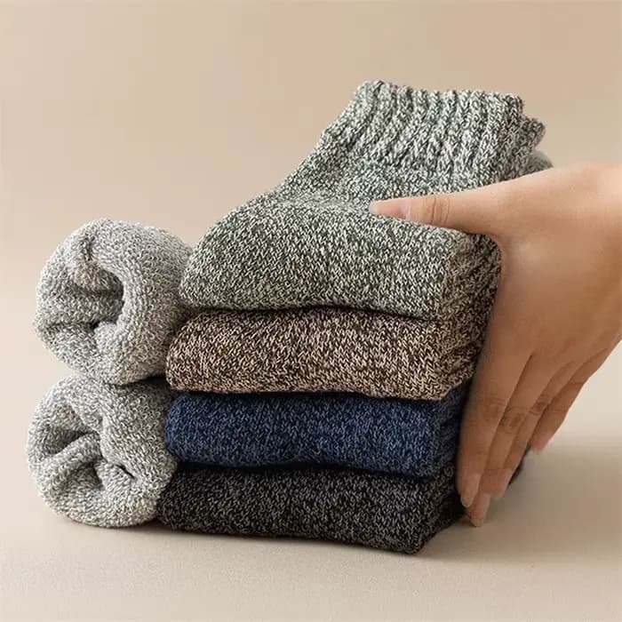 Chaussettes en laine rayées pour hommes