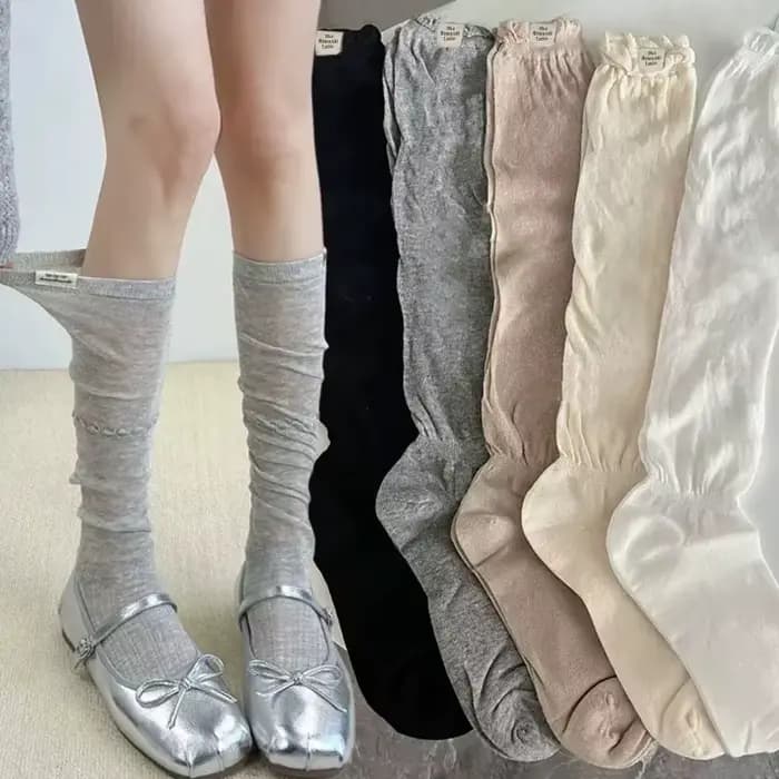 Chaussettes hautes coréennes pour femmes
