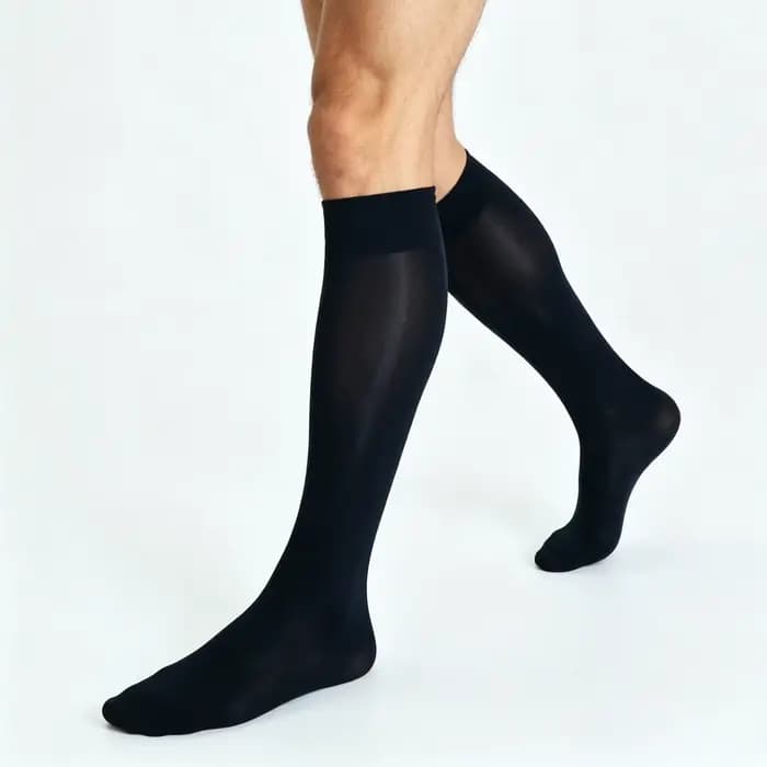 CLEVER-MENMODE Sexy robe d'affaires chaussettes hommes pure Tube moyen huile brillant bas Ultra mince chaussettes été voir à travers