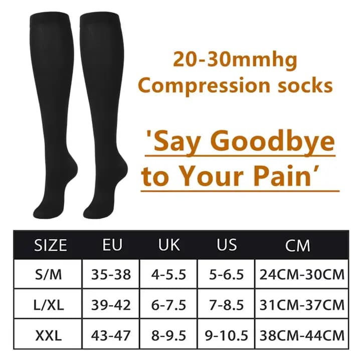 7 paires de chaussettes de compression pour femmes et hommes