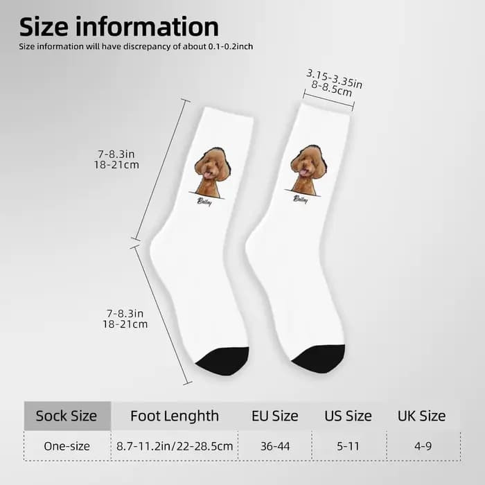 Chaussettes avatar personnalisées pour animaux de compagnie