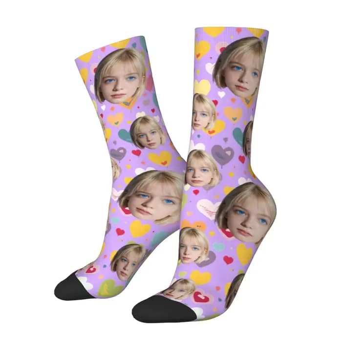Chaussettes personnalisées en forme de visage