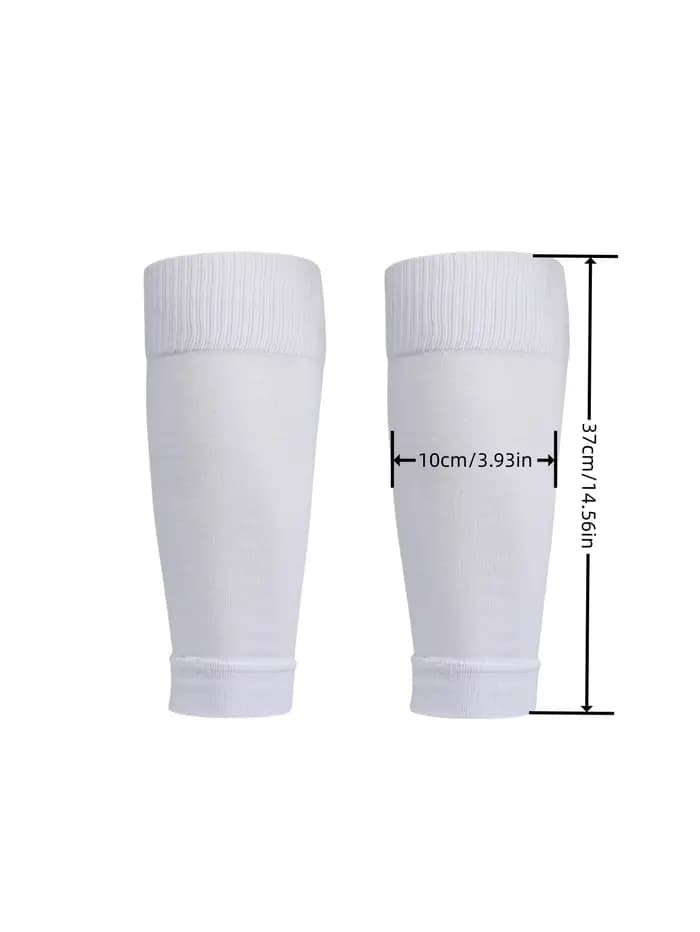 1 paire de chaussettes de sport antidérapantes collées, chaussettes de football à flèche solide et chaussettes de protection des jambes