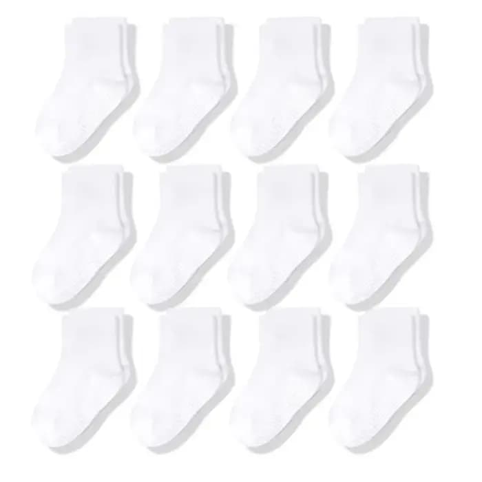 Garçons filles 12 paires coton chaussettes antidérapantes nouveau-né bébé 1-3 ans semelles antidérapantes sol unisexe chaussette pour nourrissons tout-petits Grip enfants