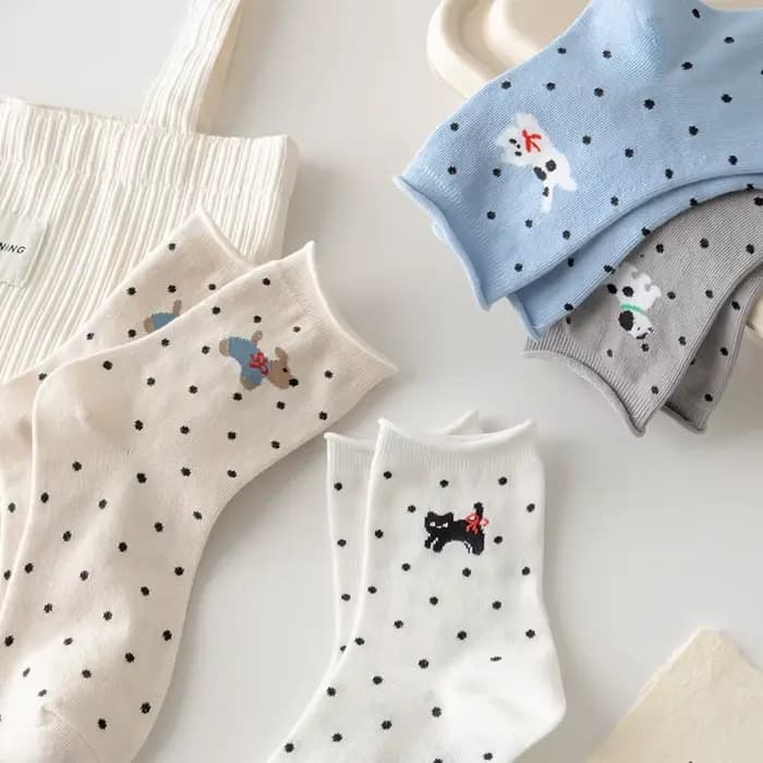 Femmes chaussettes japonais Kawaii dessin animé chien imprimé
