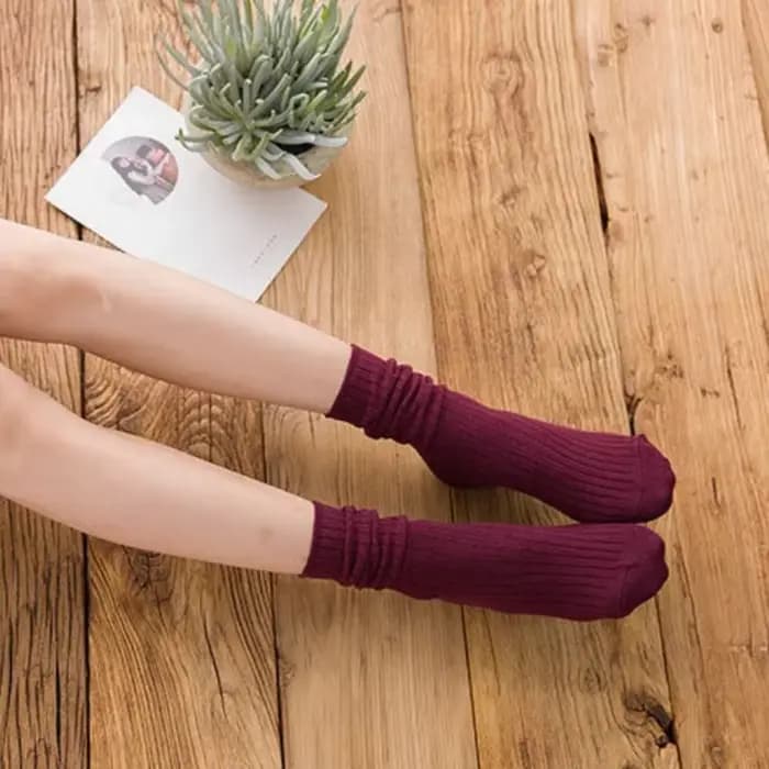 Chaussettes côtelées amples pour femmes