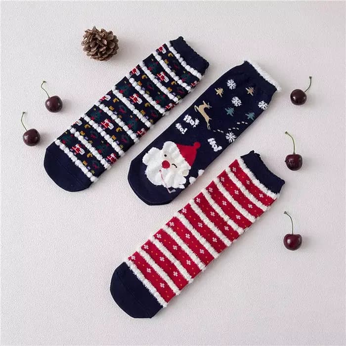 Chaussettes de Noël épaisses en coton doux pour femmes