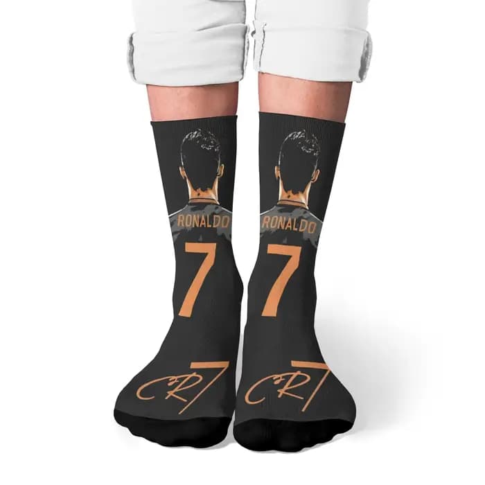 Cristiano Ronaldo nouveauté heureux hommes chaussettes Harajuku Hip-Hop tendance
