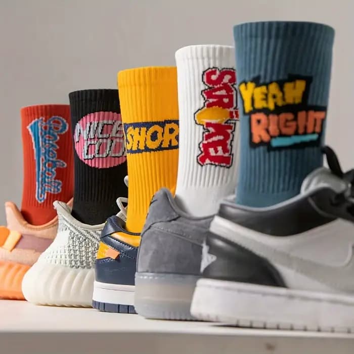 Chaussettes unisexes en coton doux à motifs
