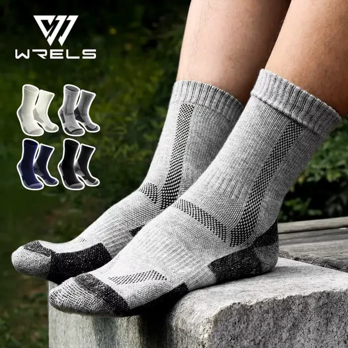 WRELS chaussettes thermiques en laine mérinos hiver longues chaudes douces Ski snowboard chaussettes épais coton Absorption d'humidité haute élastique chaussettes