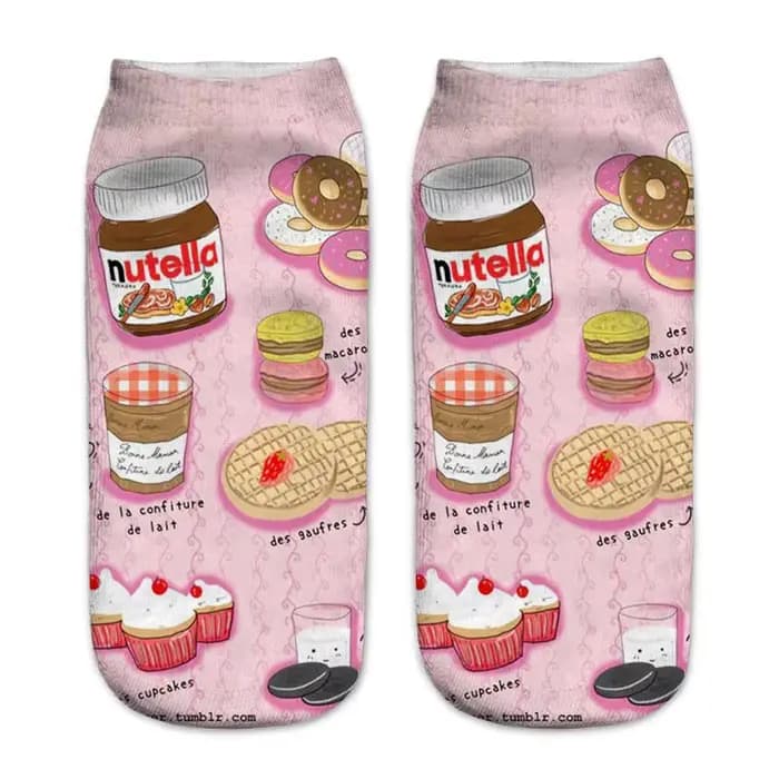 Nouvelles chaussettes amusantes imprimées en 3D