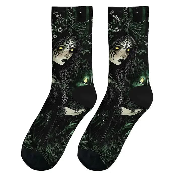 Chaussettes gothiques noires pour hommes