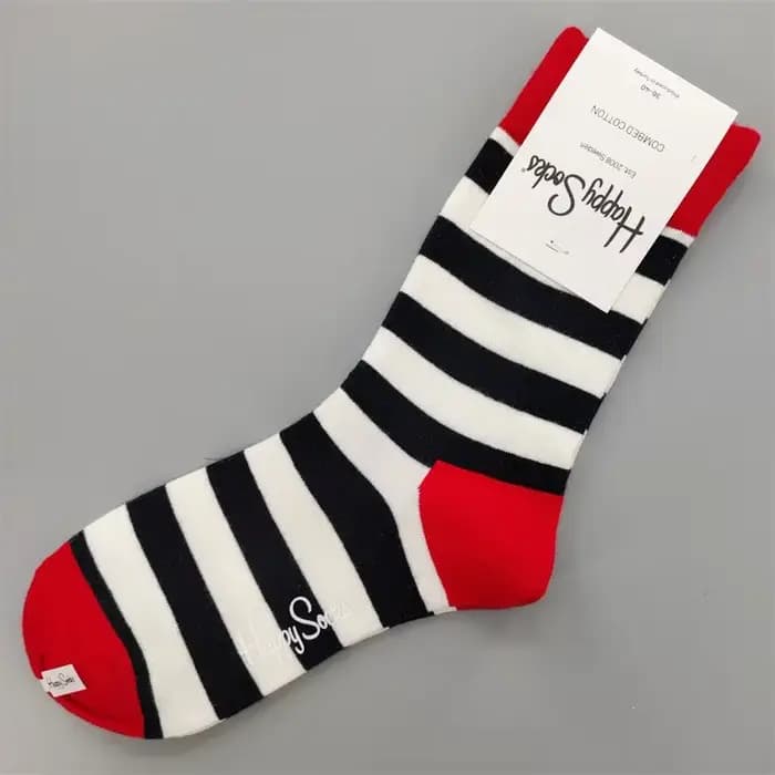 Happy-Chaussettes mi-tube en coton pour femmes