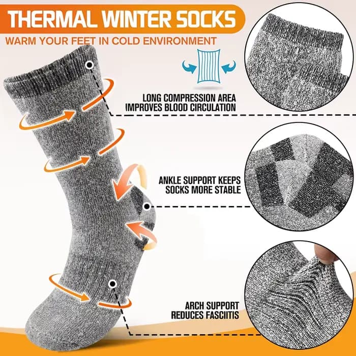 3 paires de chaussettes d'hiver pour hommes