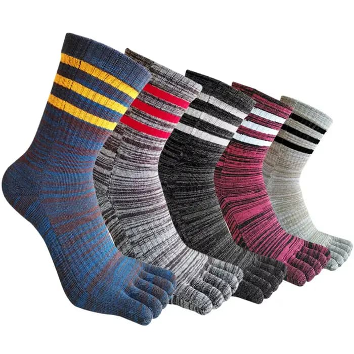 Chaussettes courtes à cinq doigts pour hommes