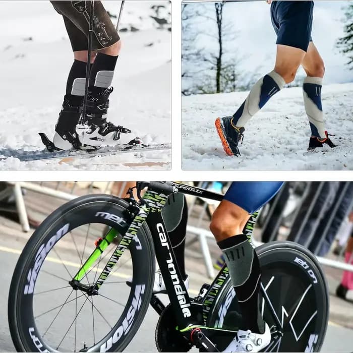 YANBIGUO 2 paires de chaussettes de Ski en laine