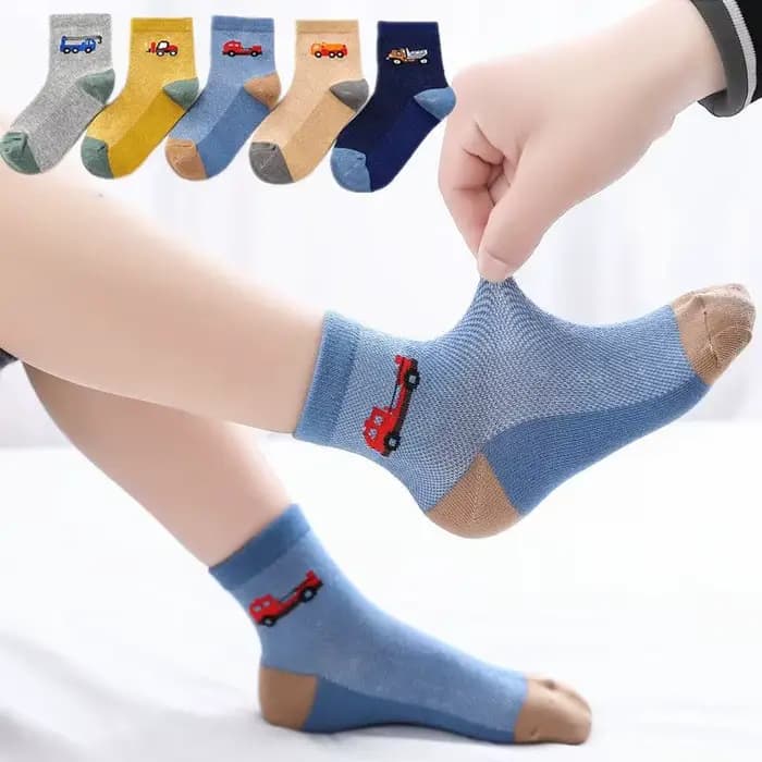 Chaussettes de sport respirantes en coton doux pour enfants