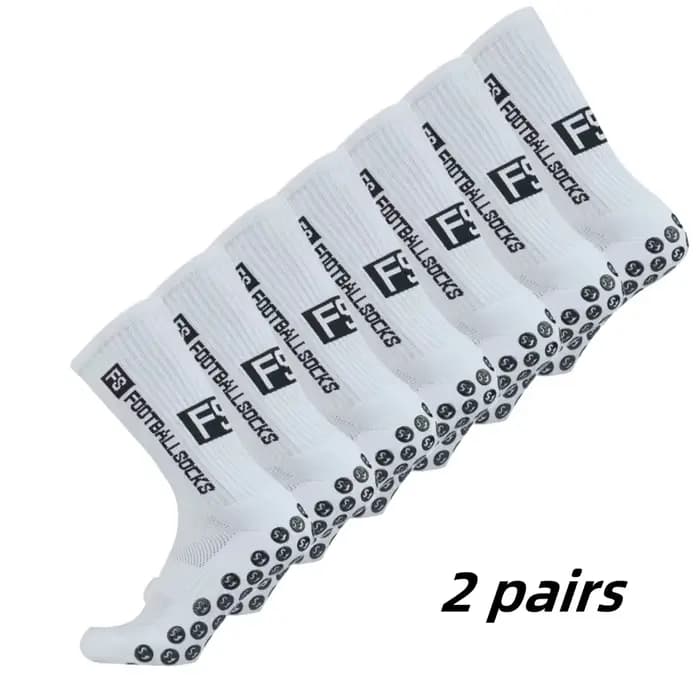 2 paires de chaussettes antidérapantes pour hommes et femmes