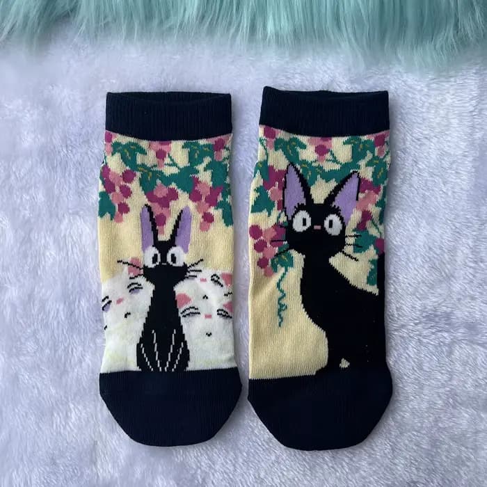 Chaussettes chat noir pour femmes