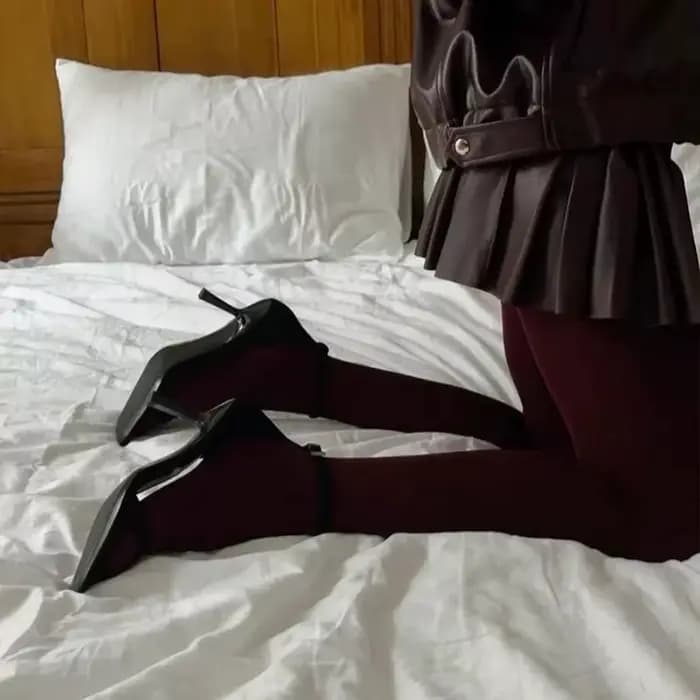 Collants en nylon semi-opaque pour femmes