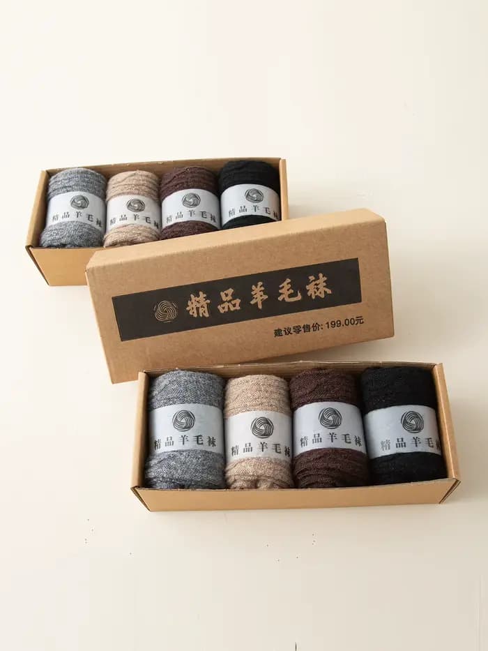 Chaussettes longues en laine mérinos 100% pour femmes