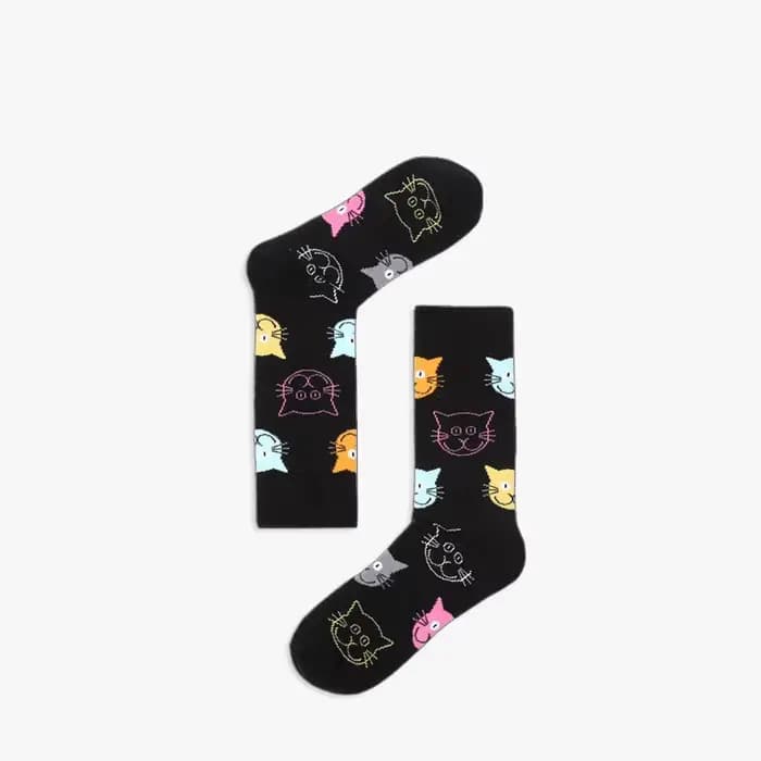 Chaussettes colorées en coton pour femmes