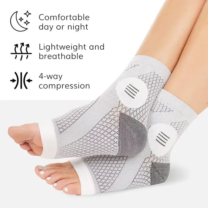 1 paire de chaussettes de neuropathie-thérapie de neurite périphérique Compression diabétique bout ouvert manchons de
