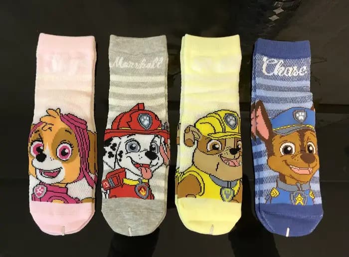 Paw Patrol – chaussettes tricotées pour bébé, 3 paires, 100% authentiques, printemps, automne, été, Skye Everest Liberty Chase Marshall Rubble Rocky Age 3-7T